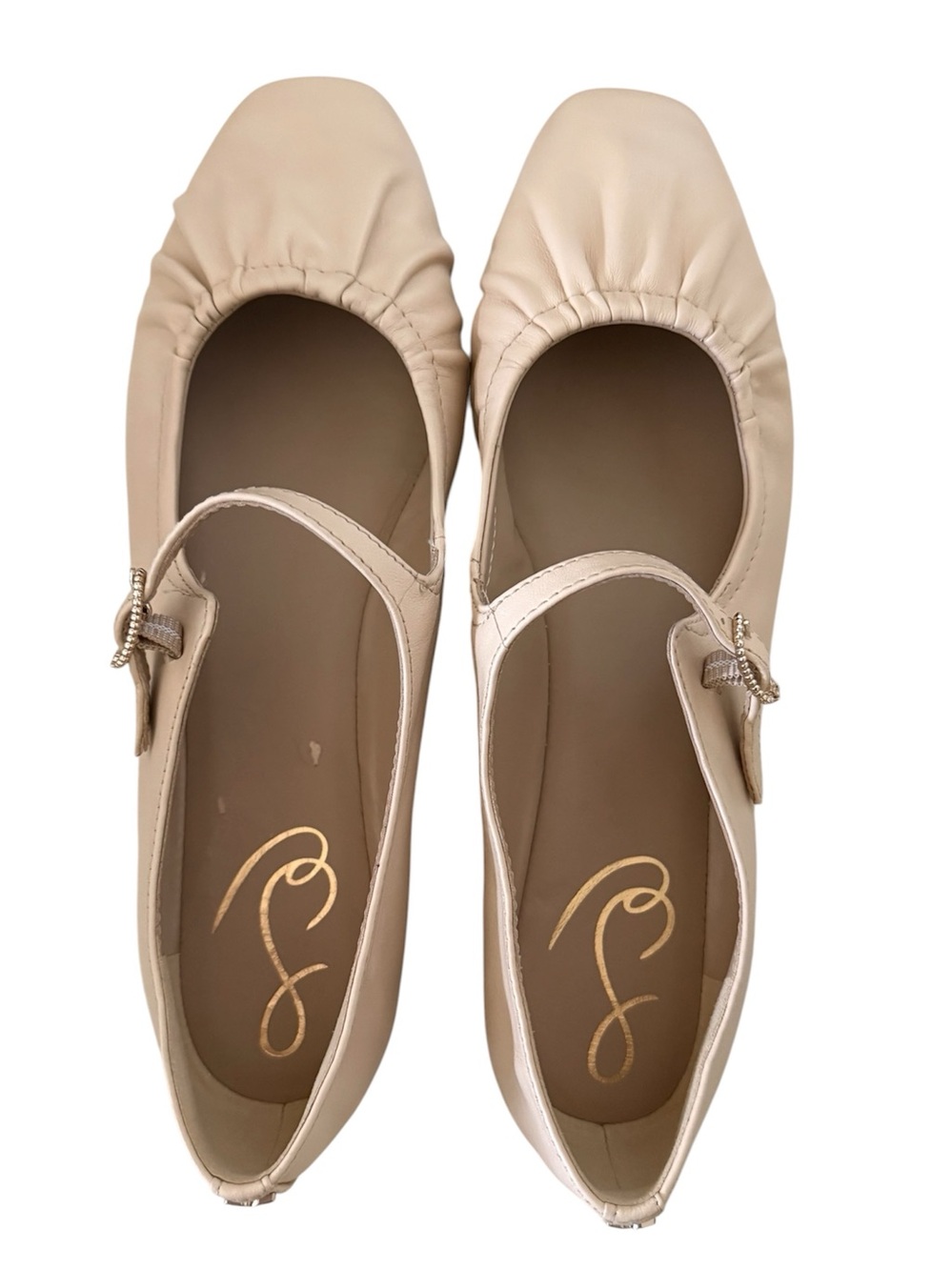 Sam Edelman Micah Ruched Square Toe Mary Jane Flats - Picture 10 of 12